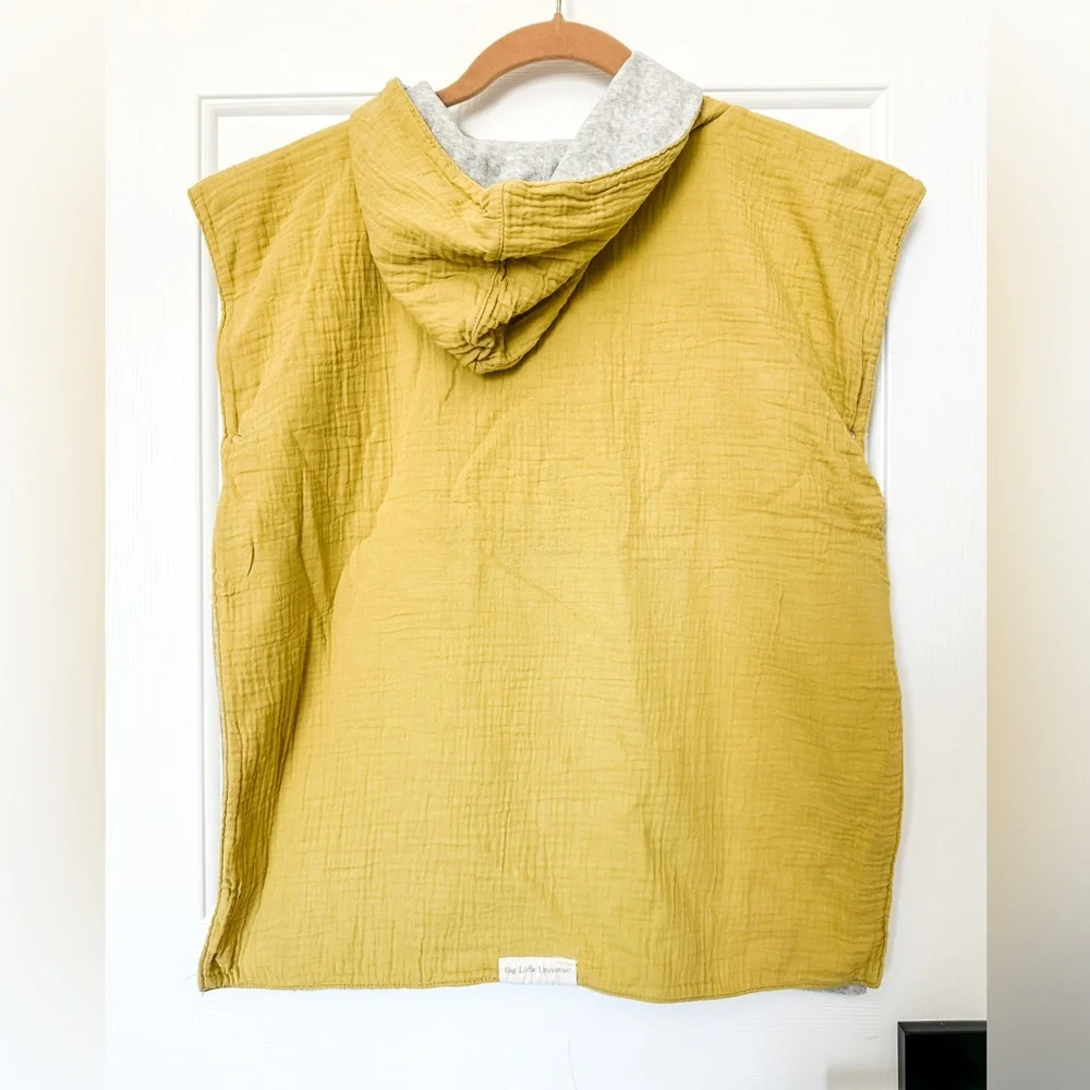 Big Little Universe Reversible Hooded Poncho Kids - Dijon Yellow